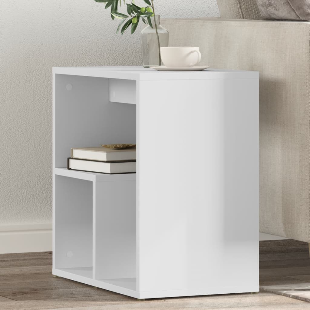 Table d'appoint blanc 50x30x50 cm bois d’ingénierie - XIOS