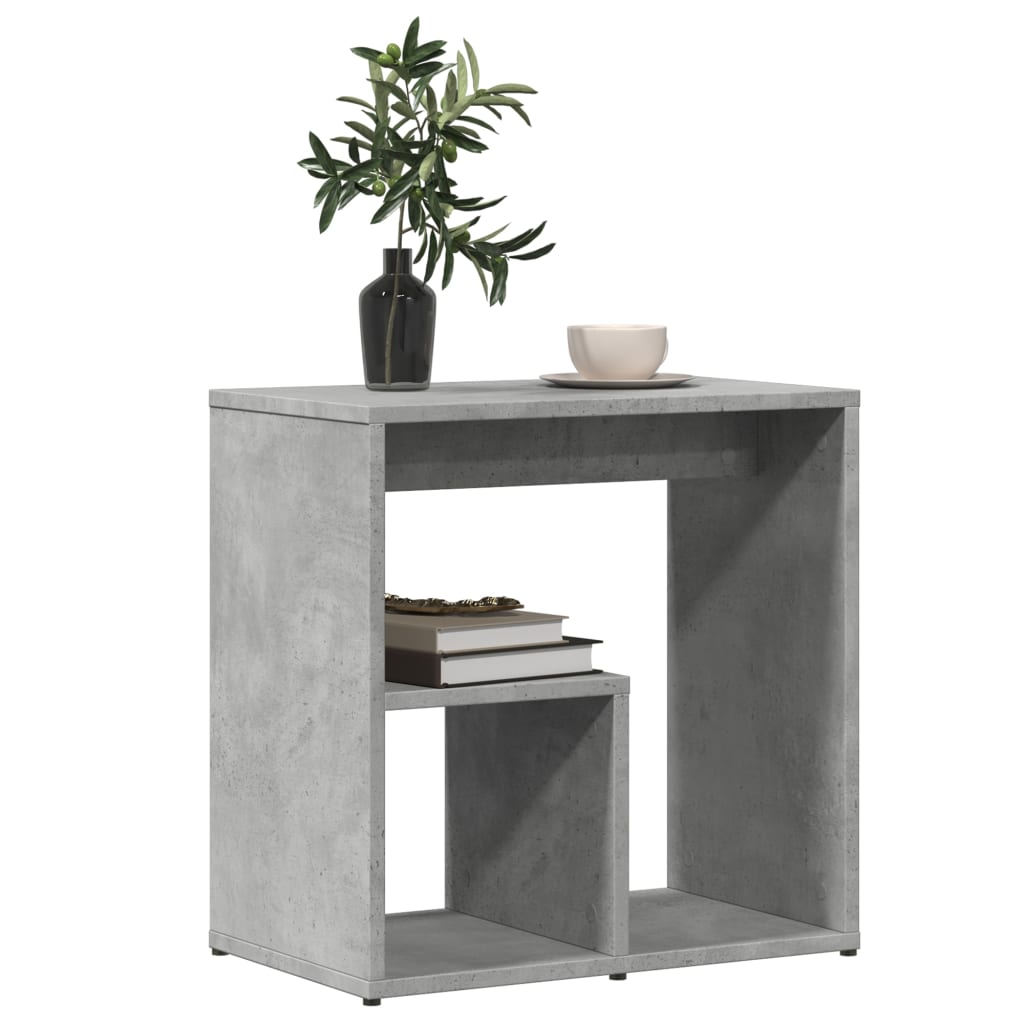 Tables d'appoint 2 pcs gris béton 50x30x50 cm bois d'ingénierie - XIOS