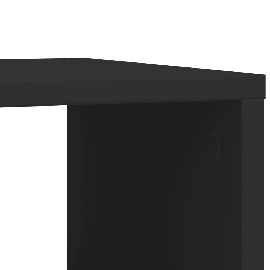 Table d'appoint avec roues noir 50x30x55 cm bois d'ingénierie - XIOS