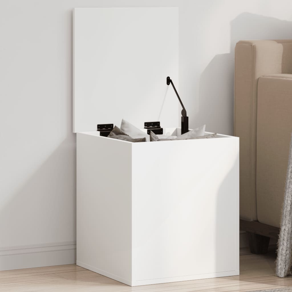 Boîte de rangement blanc 40x42x46 cm bois d'ingénierie Coffres de rangement vidaXL