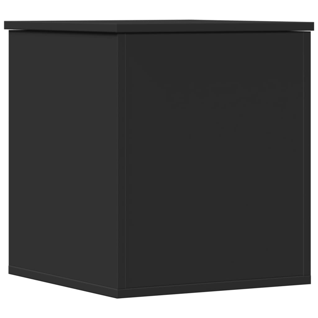 Boîte de rangement noir 40x42x46 cm bois d'ingénierie Coffres de rangement vidaXL