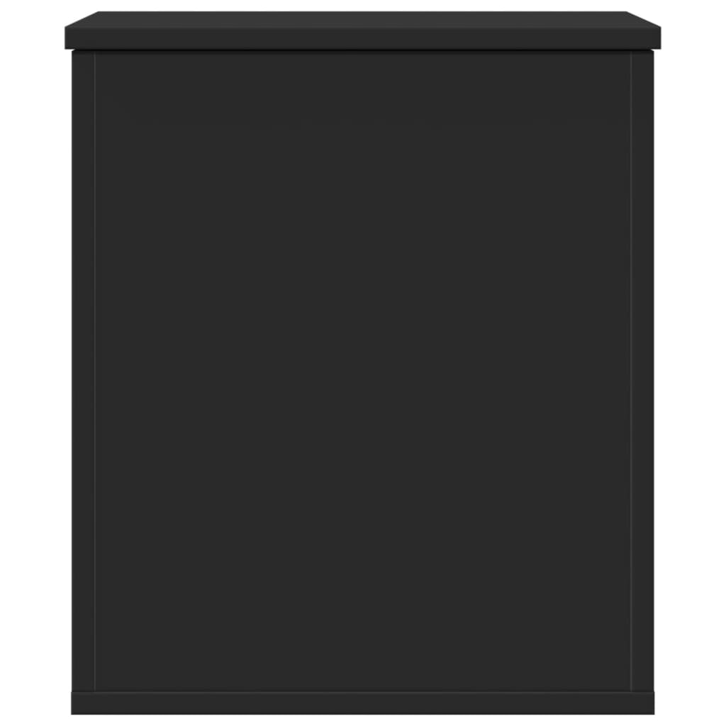 Boîte de rangement noir 40x42x46 cm bois d'ingénierie Coffres de rangement vidaXL
