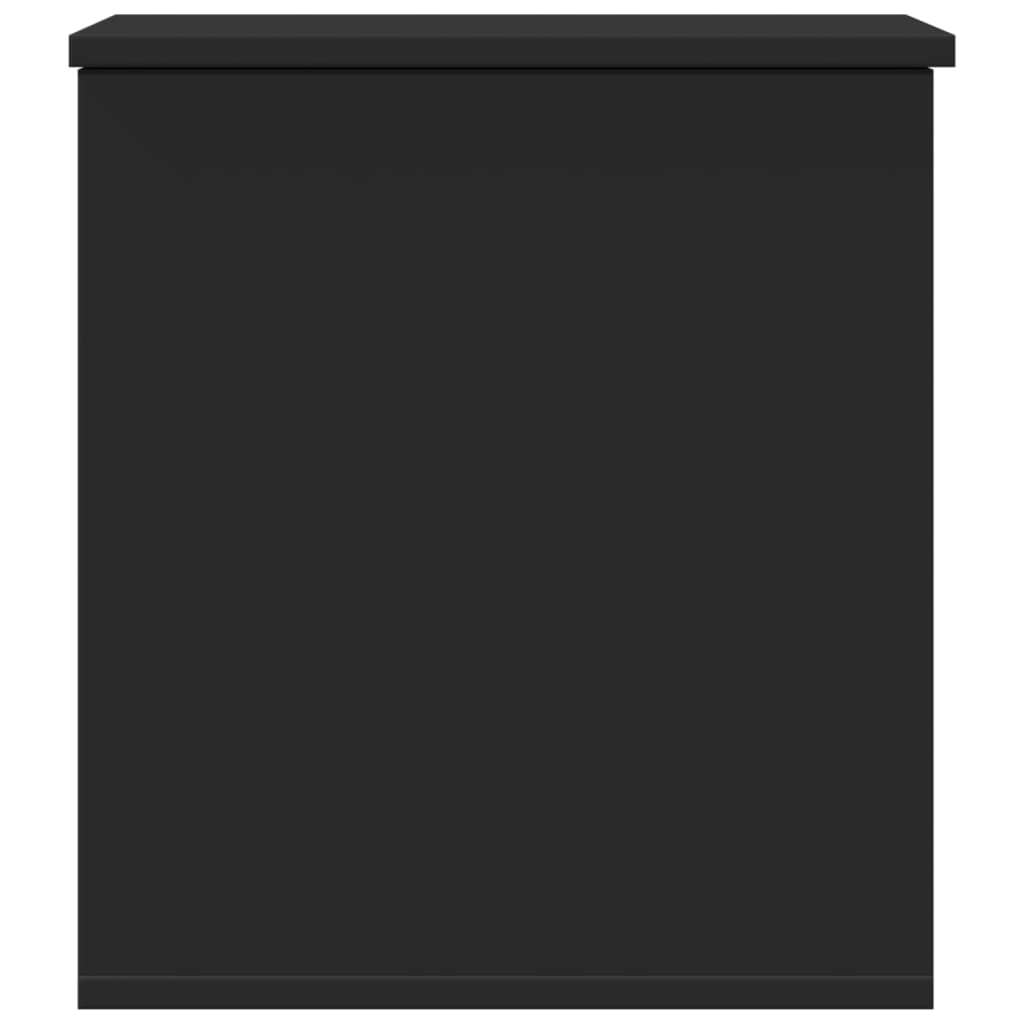 Boîte de rangement noir 40x42x46 cm bois d'ingénierie Coffres de rangement vidaXL