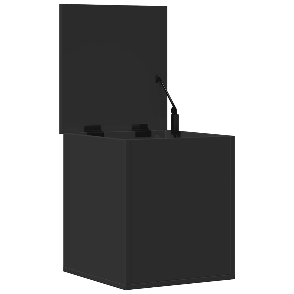 Boîte de rangement noir 40x42x46 cm bois d'ingénierie Coffres de rangement vidaXL