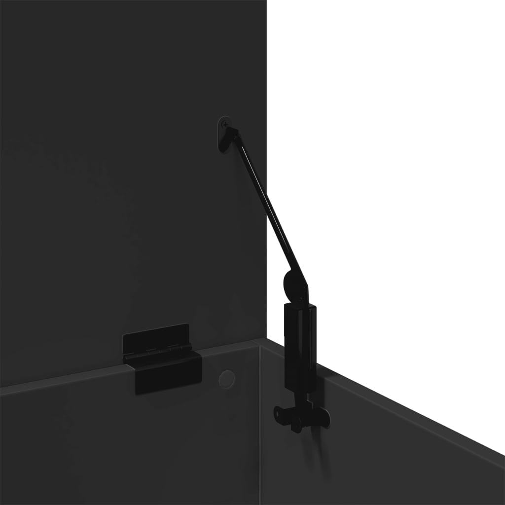 Boîte de rangement noir 40x42x46 cm bois d'ingénierie Coffres de rangement vidaXL