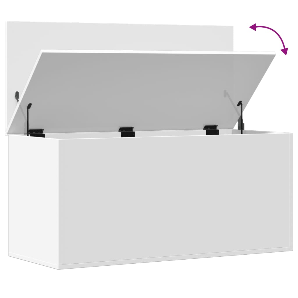 Boîte de rangement blanc 100x42x46 cm bois d'ingénierie - XIOS