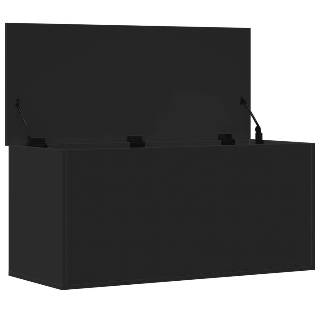 Boîte de rangement noir 100x42x46 cm bois d'ingénierie - XIOS
