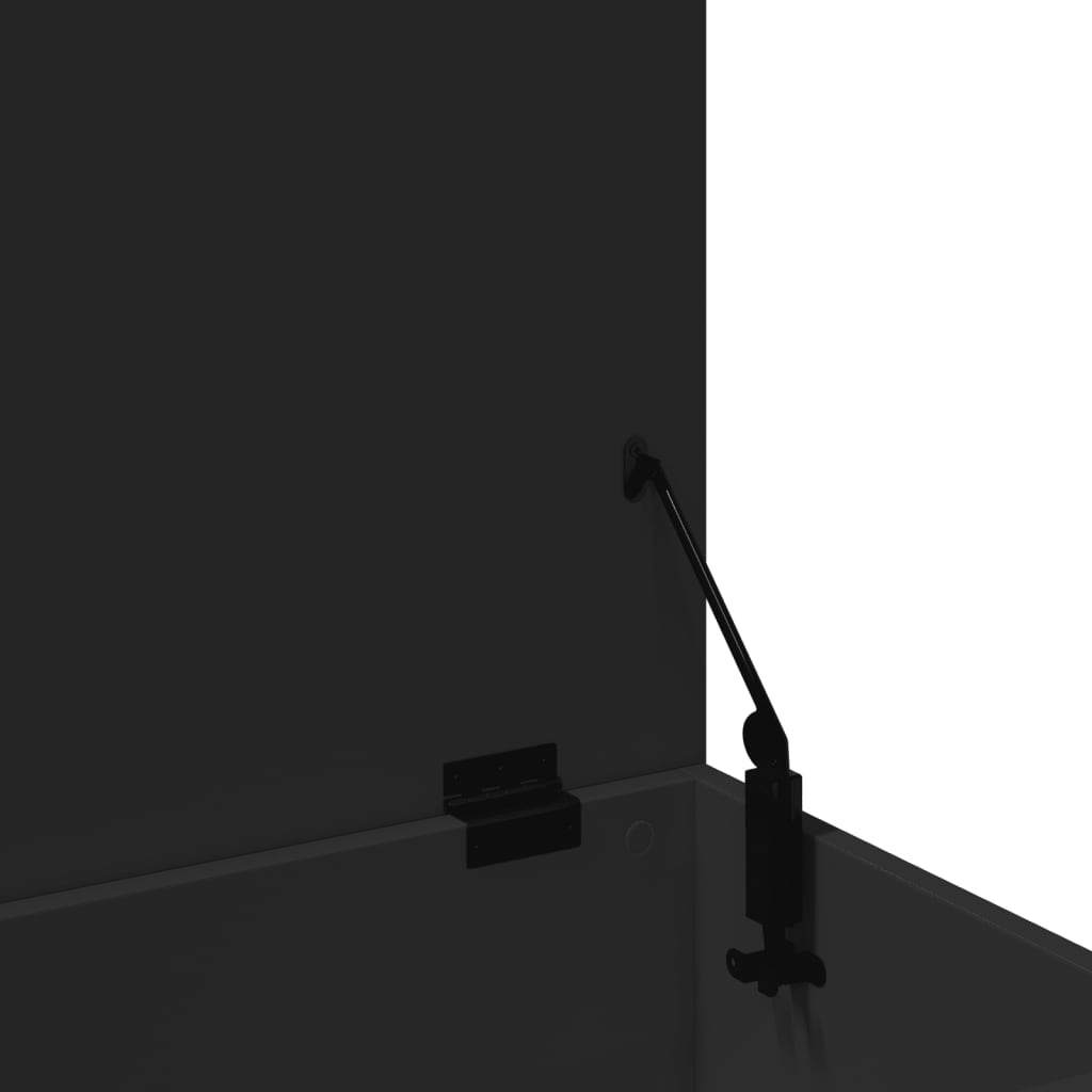 Boîte de rangement noir 100x42x46 cm bois d'ingénierie - XIOS