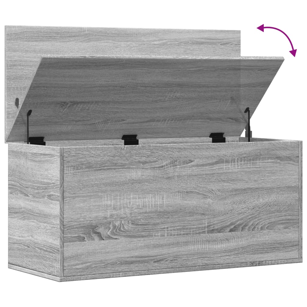Boîte de rangement sonoma gris 100x42x46 cm bois d'ingénierie - XIOS