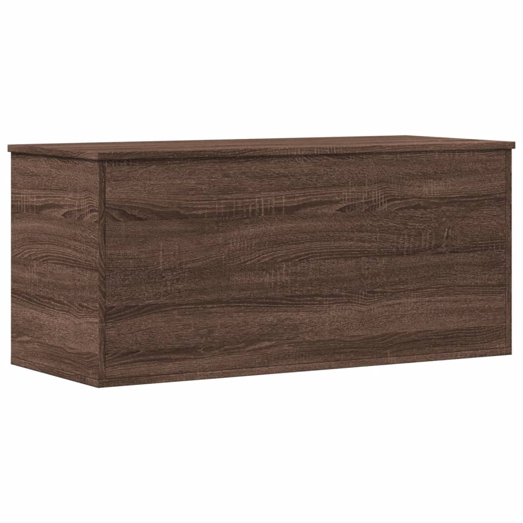 Boîte de rangement chêne marron 100x42x46 cm bois d'ingénierie - XIOS