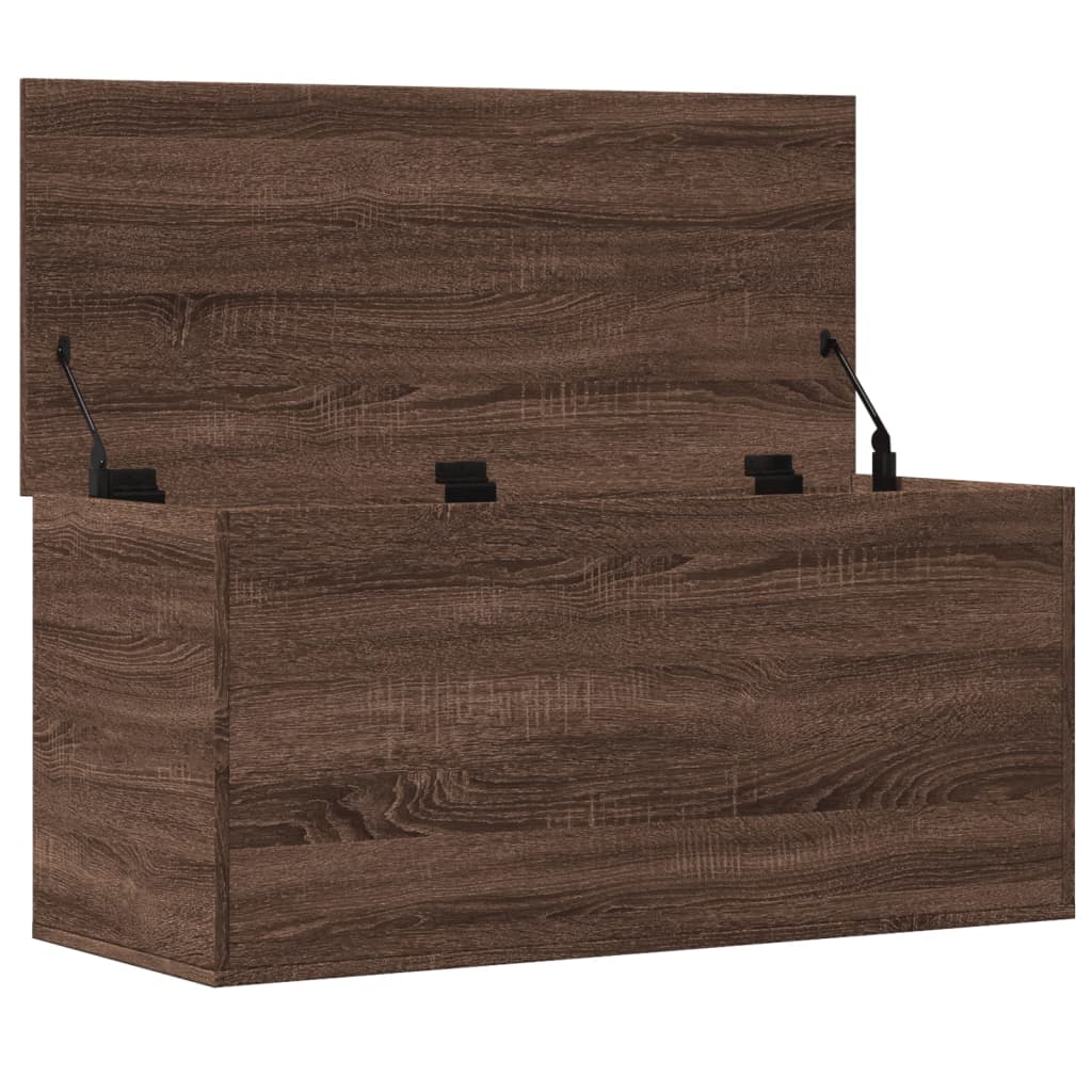 Boîte de rangement chêne marron 100x42x46 cm bois d'ingénierie - XIOS