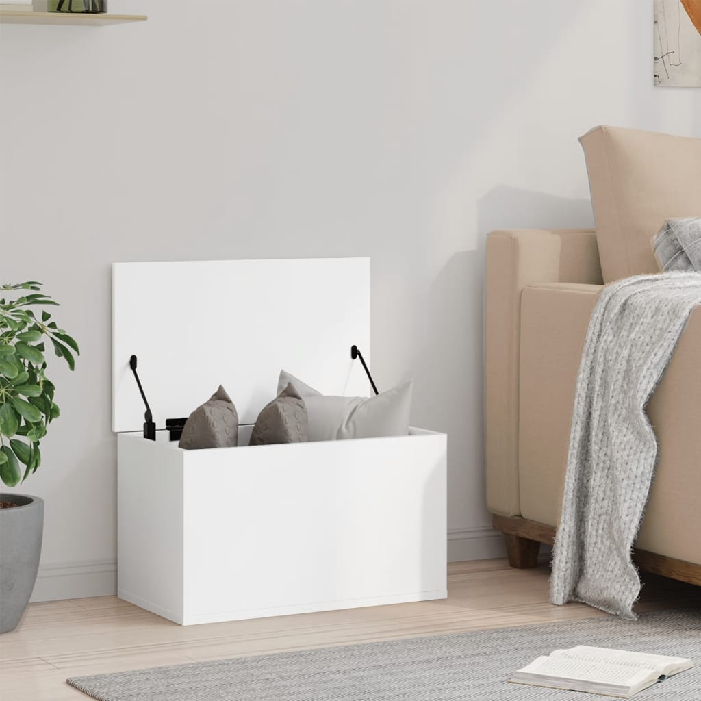Boîte de rangement blanc 60x35x35 cm bois d'ingénierie Coffres de rangement vidaXL