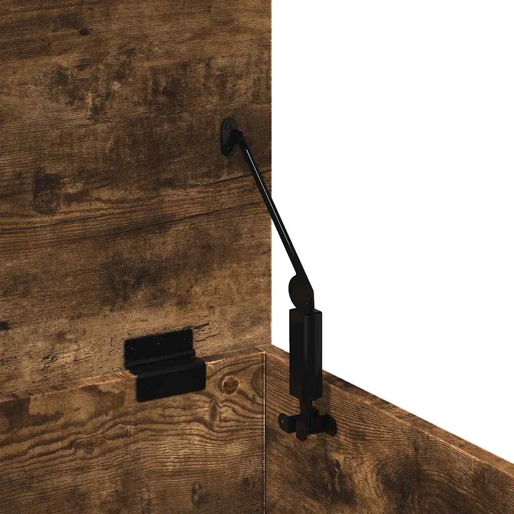 Boîte de rangement chêne fumé 90x35x35 cm bois d'ingénierie - XIOS