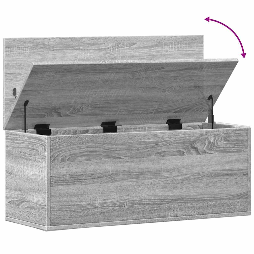 Boîte de rangement sonoma gris 90x35x35 cm bois d'ingénierie - XIOS