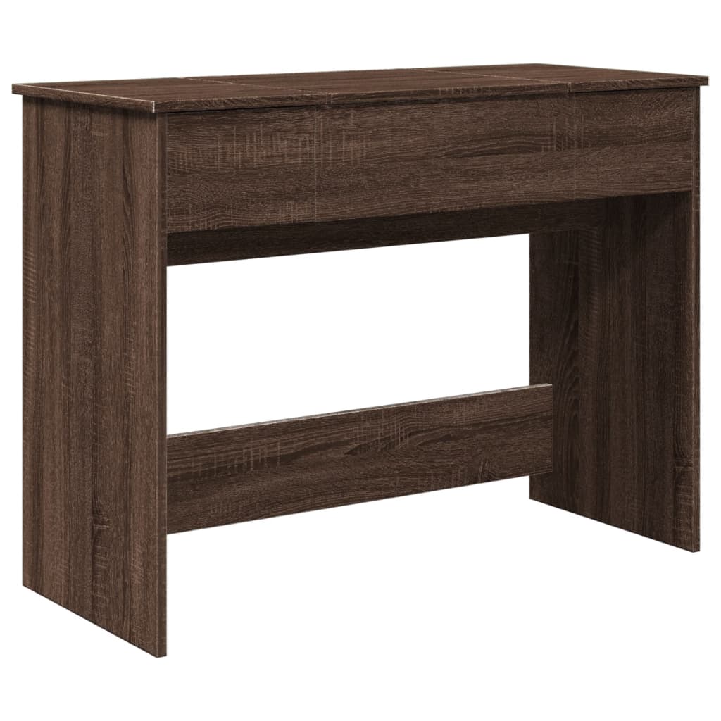 Coiffeuse avec miroir chêne marron 100x45x76 cm - XIOS