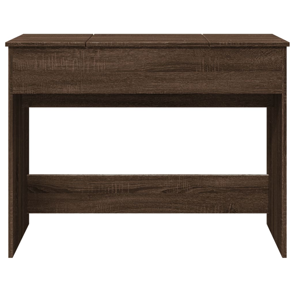 Coiffeuse avec miroir chêne marron 100x45x76 cm - XIOS