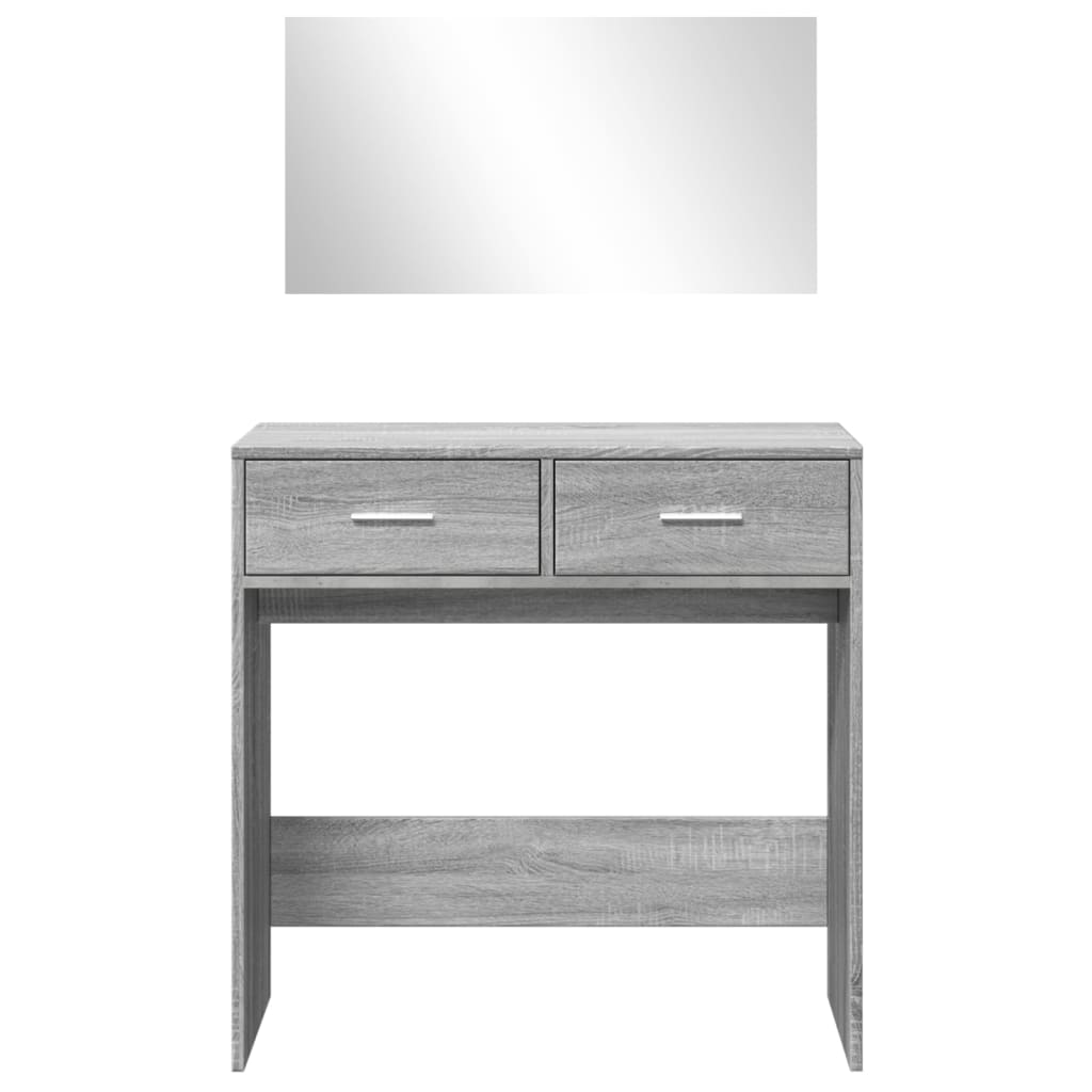 Coiffeuse avec miroir sonoma gris 80x39x80 cm - XIOS