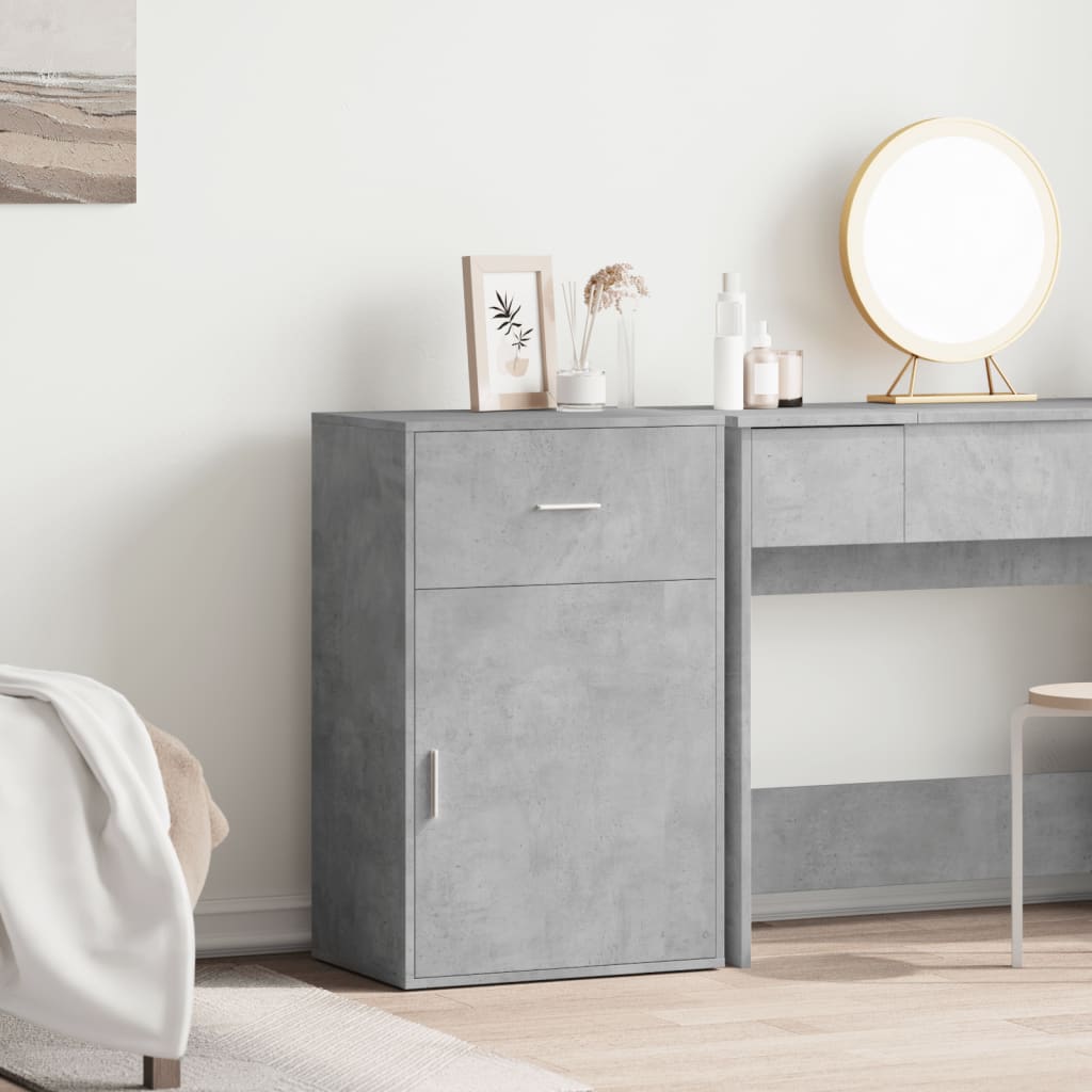 Armoire de rangement gris béton 56,5x39x90 cm bois d'ingénierie