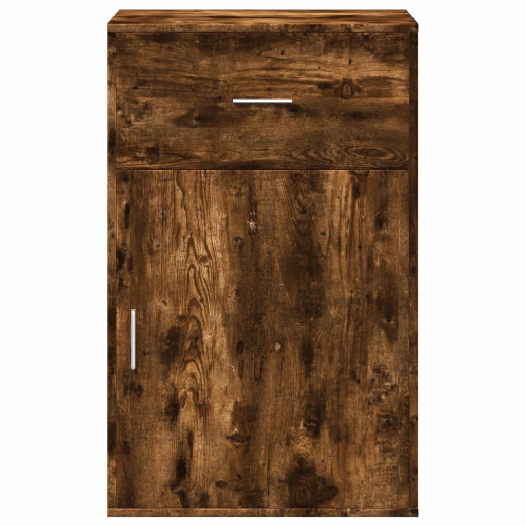 Armoire de rangement chêne fumé 56,5x39x90 cm bois d'ingénierie