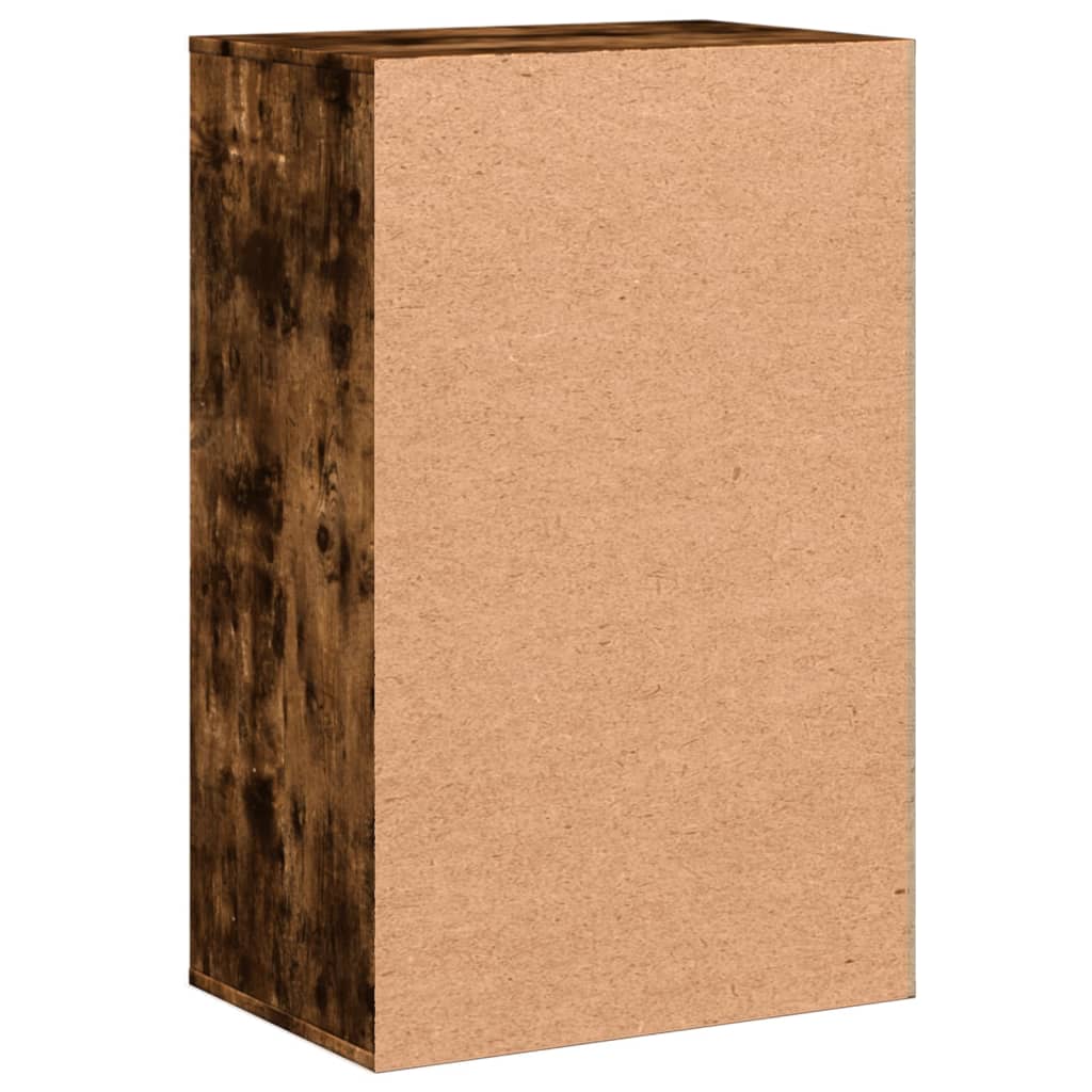 Armoire de rangement chêne fumé 56,5x39x90 cm bois d'ingénierie