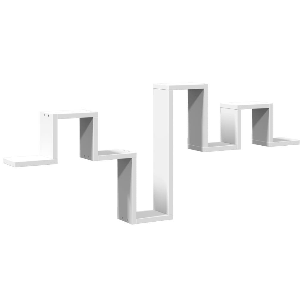 Étagère murale blanc 104,5x10x43 cm bois d'ingénierie Étagères murales & corniches vidaXL