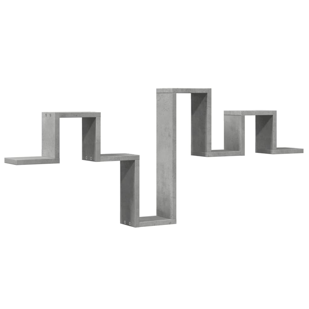 Étagère murale gris béton 104,5x10x43 cm bois d'ingénierie Étagères murales & corniches vidaXL