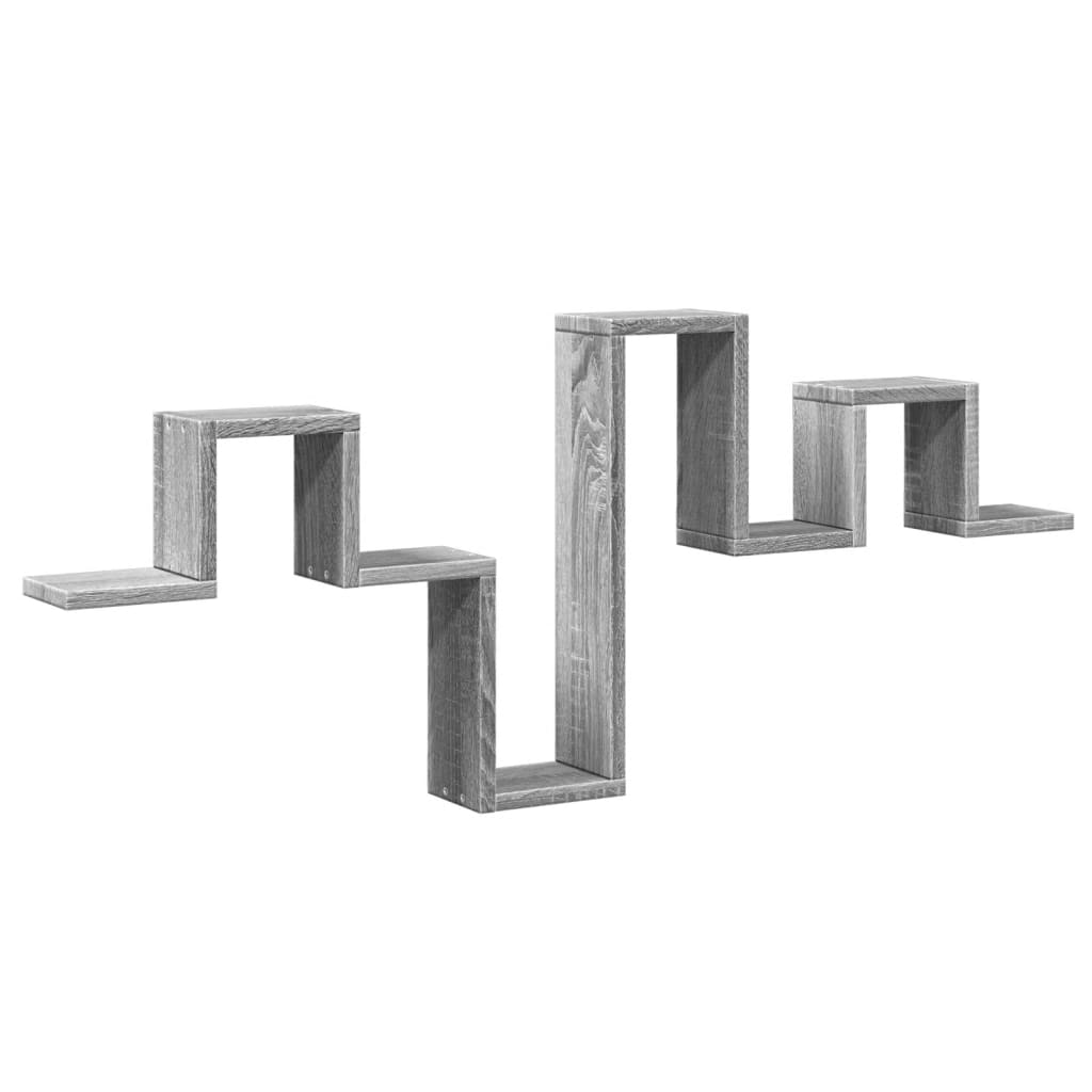 Étagère murale sonoma gris 104,5x10x43 cm bois d'ingénierie Étagères murales & corniches vidaXL