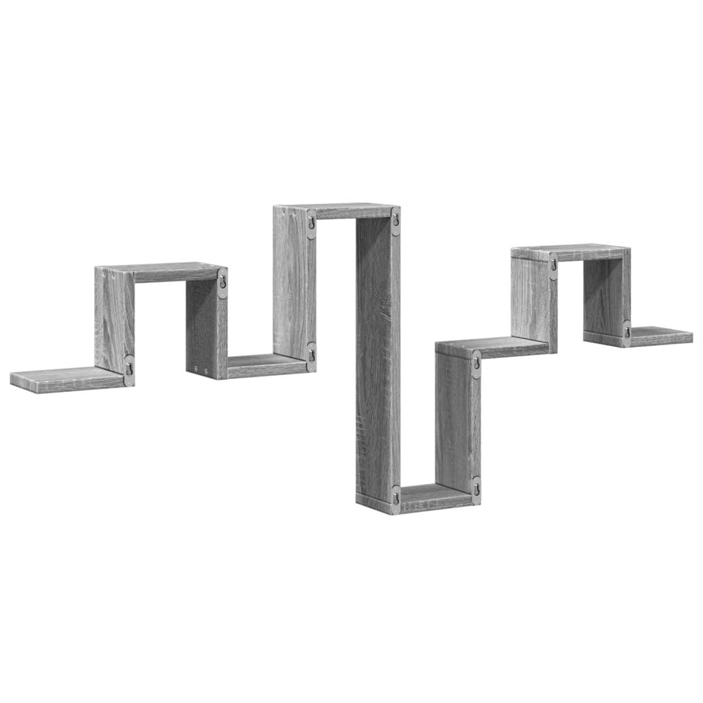 Étagère murale sonoma gris 104,5x10x43 cm bois d'ingénierie - XIOS