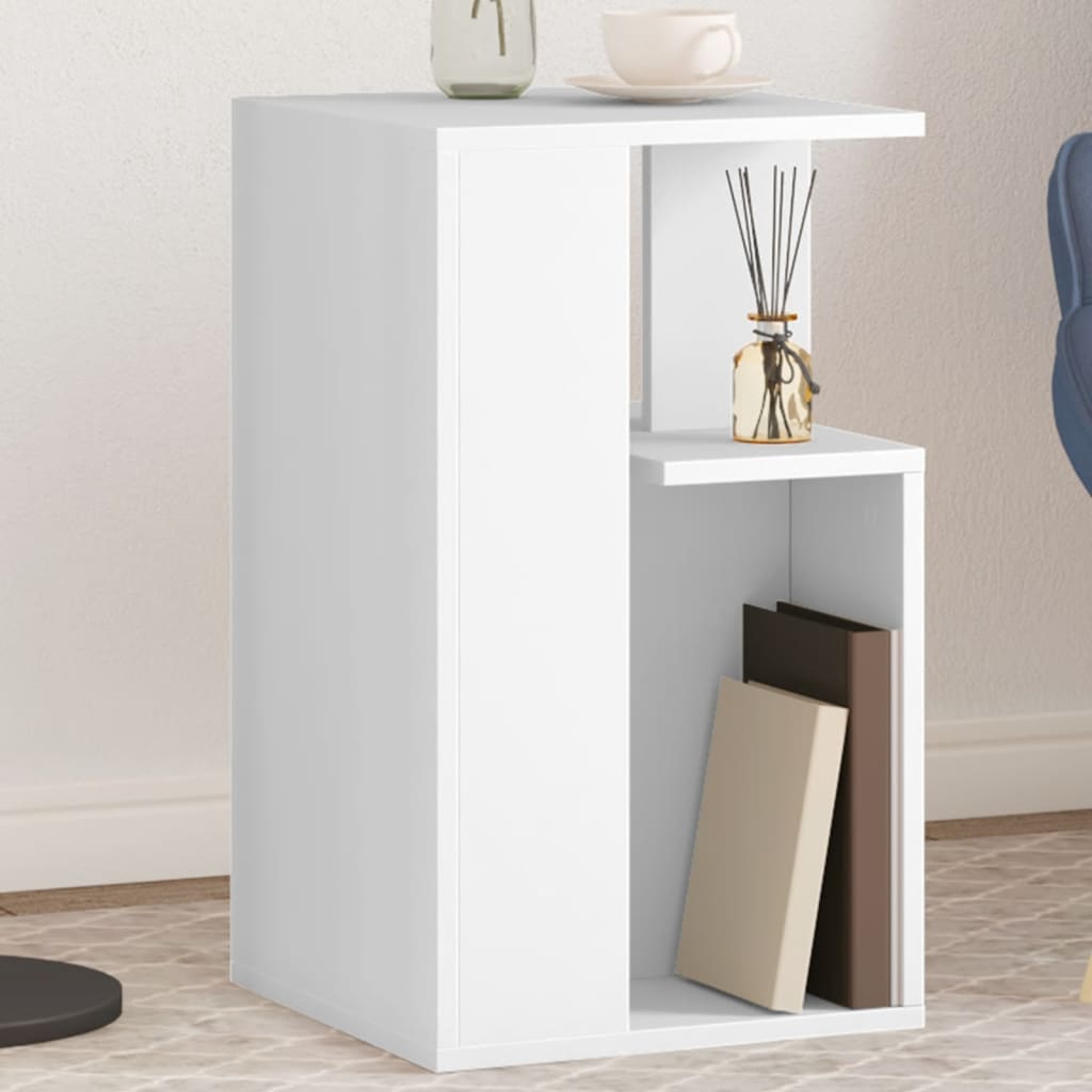 Table d'appoint blanc 35x35x60 cm bois d’ingénierie - XIOS
