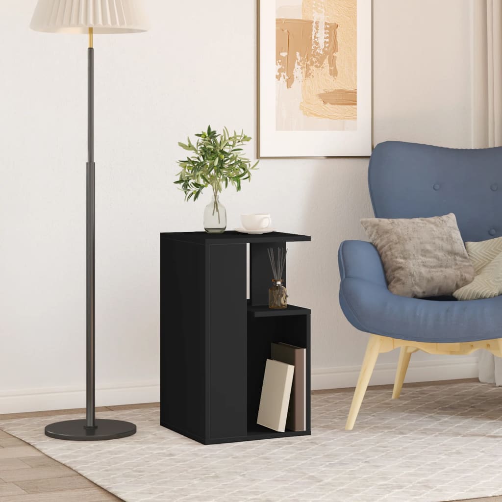 Table d'appoint noir 35x35x60 cm bois d'ingénierie - XIOS