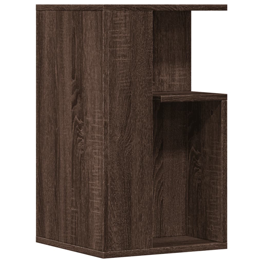 Table d'appoint chêne marron 35x35x60 cm bois d'ingénierie - XIOS