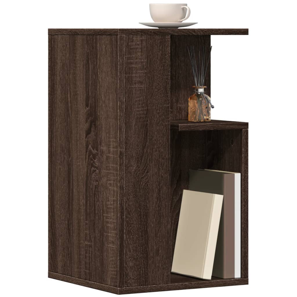 Table d'appoint chêne marron 35x35x60 cm bois d'ingénierie - XIOS