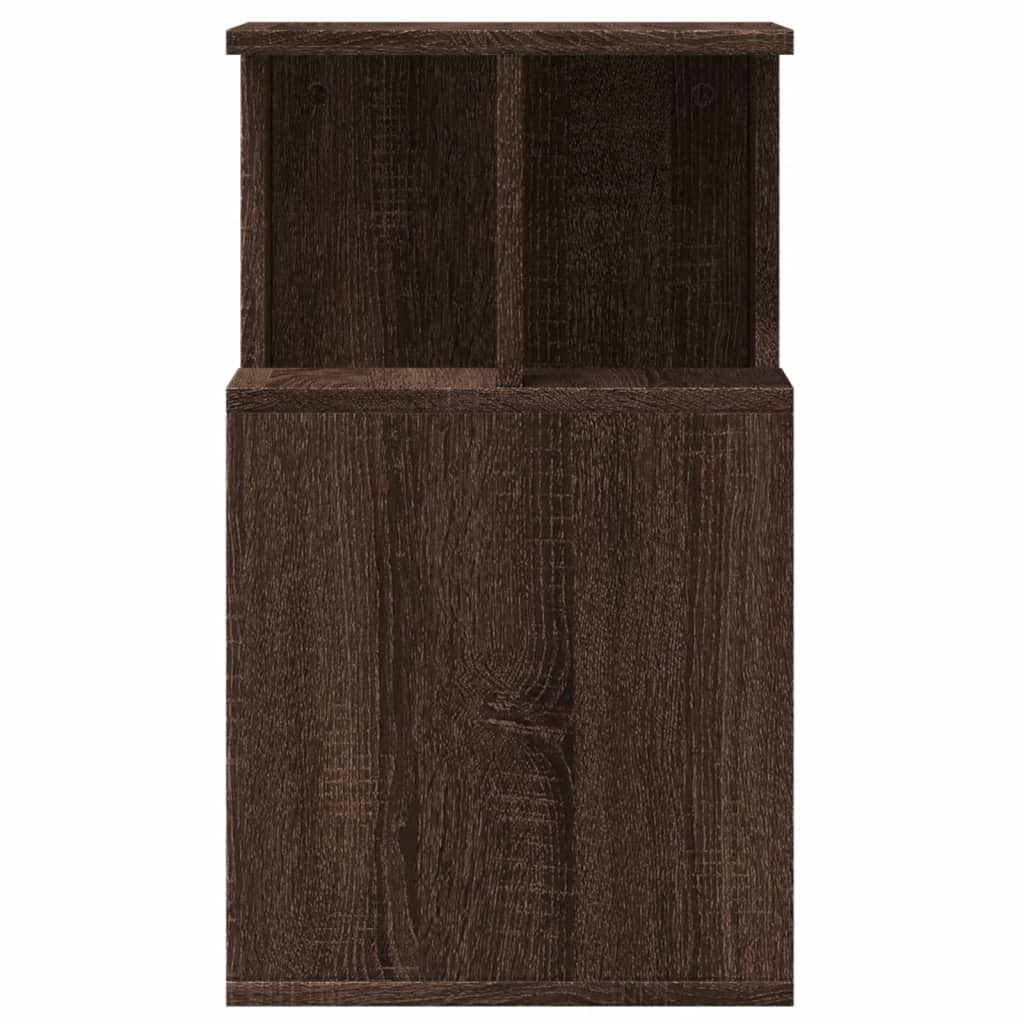 Table d'appoint chêne marron 35x35x60 cm bois d'ingénierie - XIOS