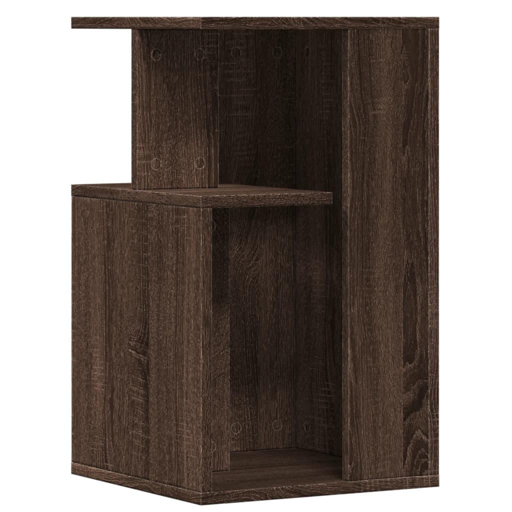 Table d'appoint chêne marron 35x35x60 cm bois d'ingénierie - XIOS