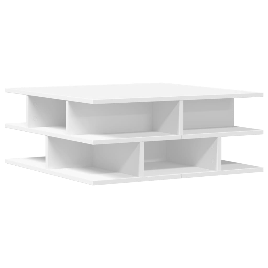 Table basse blanc 70x70x29 cm bois d'ingénierie - XIOS