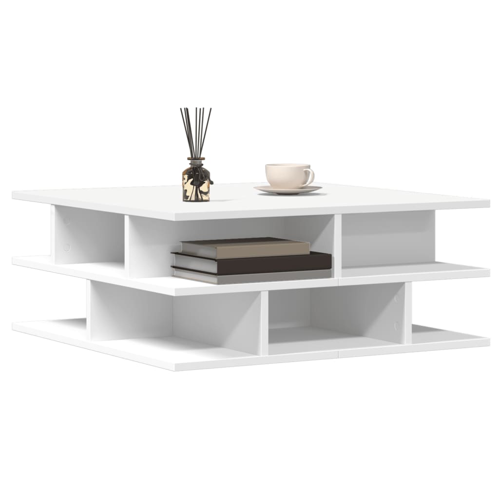 Table basse blanc 70x70x29 cm bois d'ingénierie - XIOS