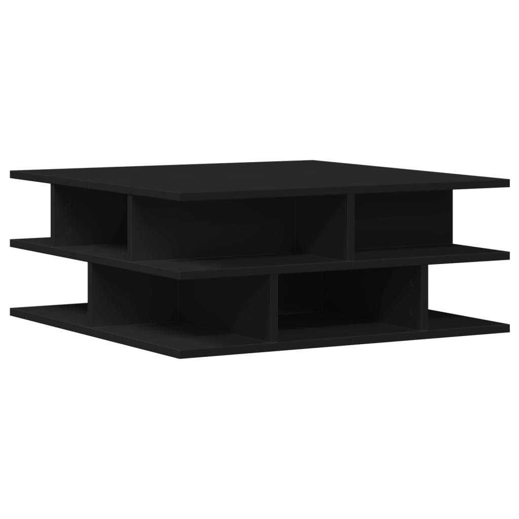 Table basse noir 70x70x29 cm bois d'ingénierie - XIOS