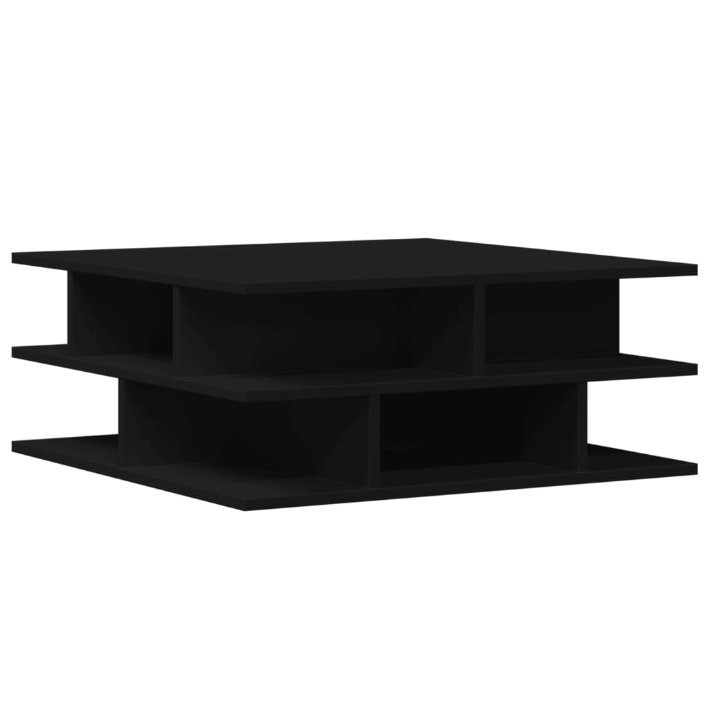 Table basse noir 70x70x29 cm bois d'ingénierie - XIOS