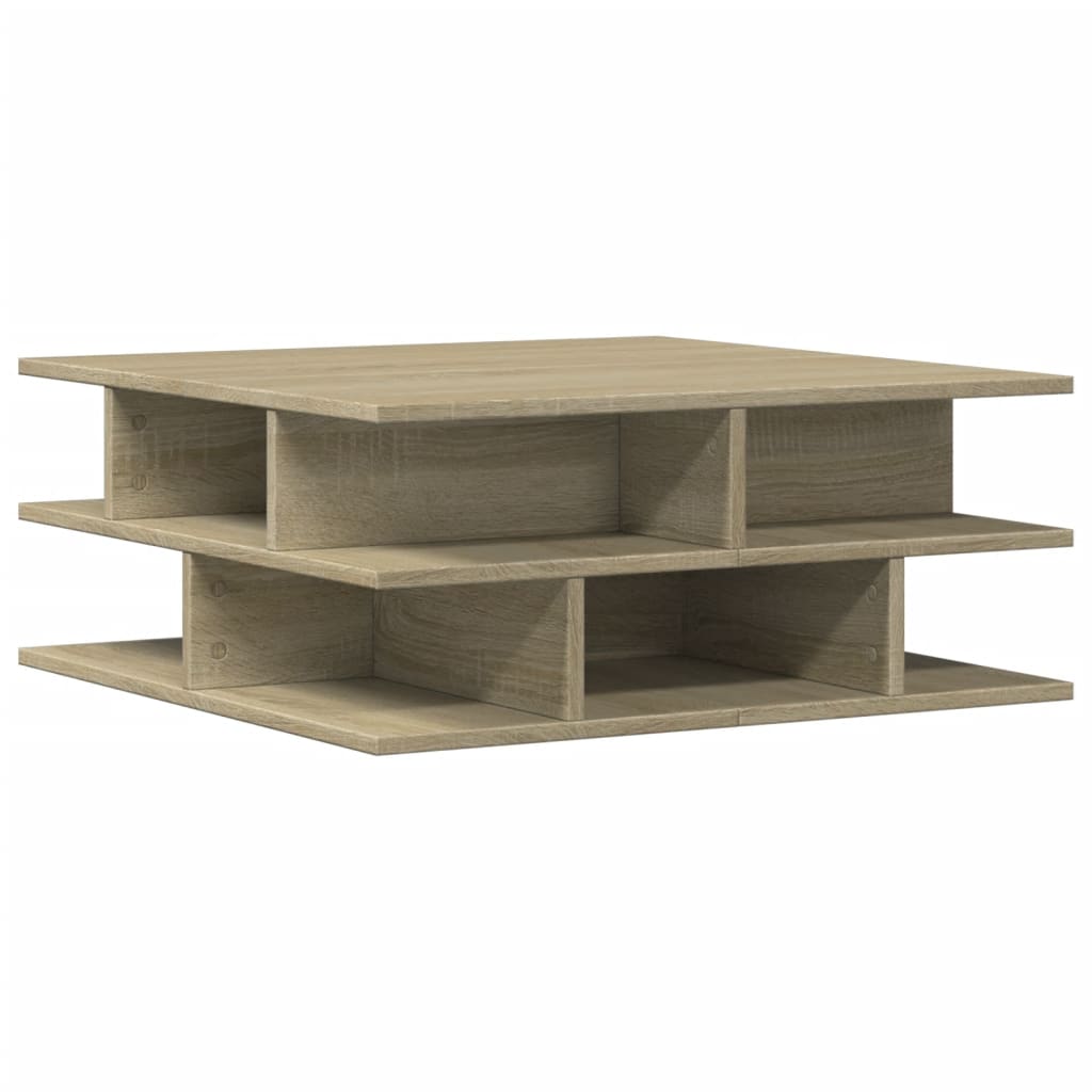 Table basse chêne sonoma 70x70x29 cm bois d'ingénierie - XIOS