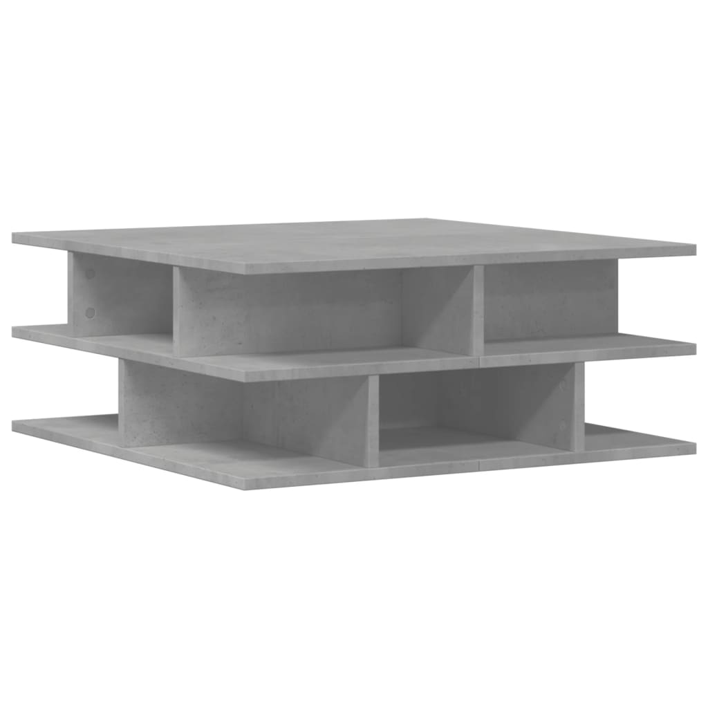 Table basse gris béton 70x70x29 cm bois d'ingénierie - XIOS