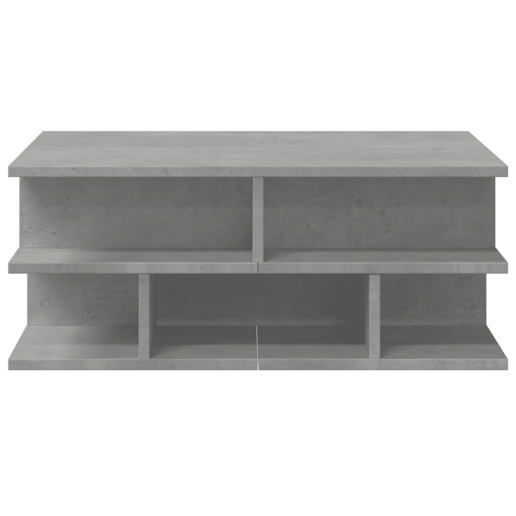 Table basse gris béton 70x70x29 cm bois d'ingénierie - XIOS