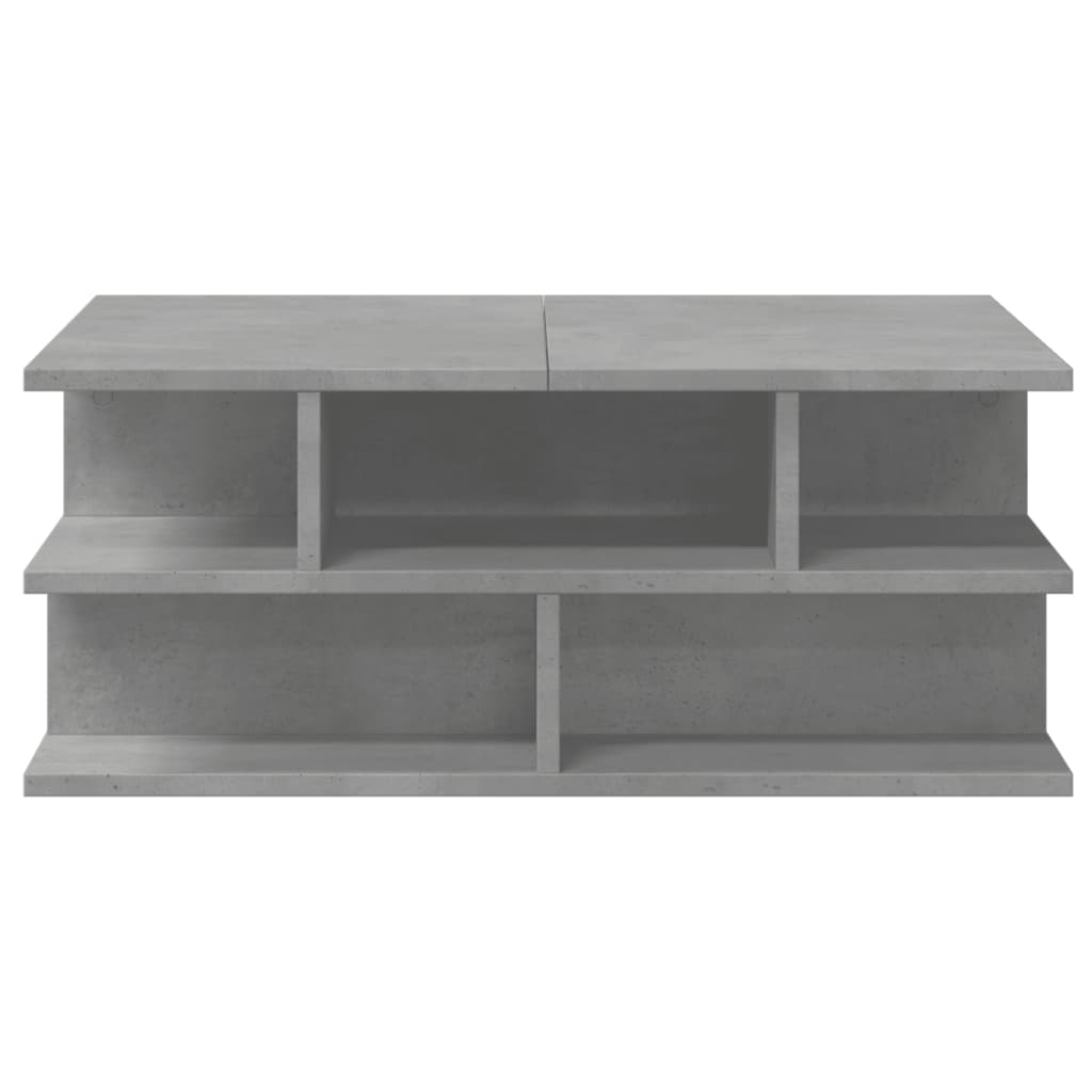 Table basse gris béton 70x70x29 cm bois d'ingénierie - XIOS