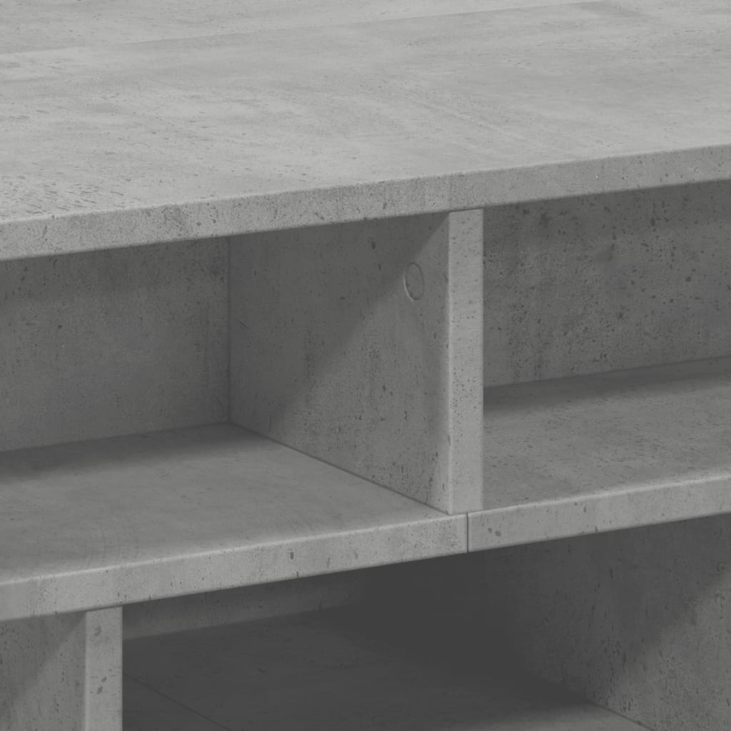 Table basse gris béton 70x70x29 cm bois d'ingénierie - XIOS