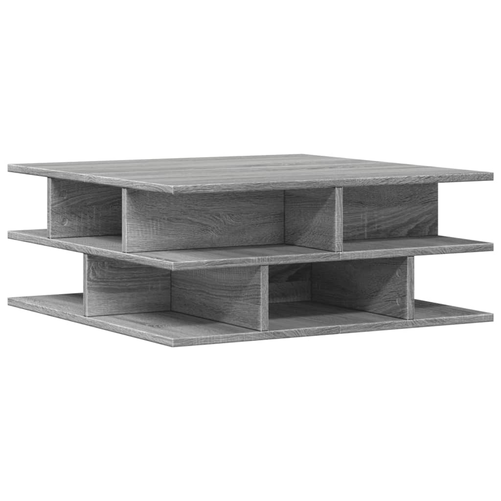 Table basse sonoma gris 70x70x29 cm bois d'ingénierie - XIOS