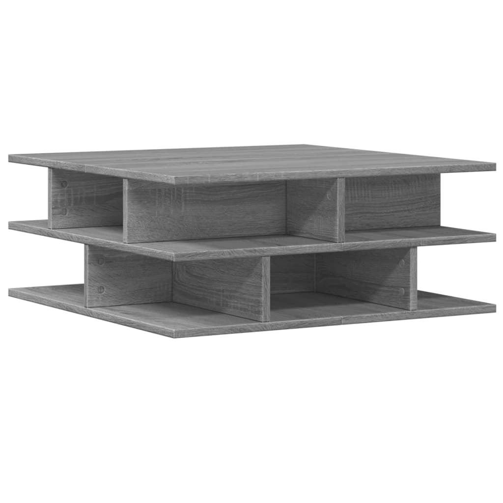 Table basse sonoma gris 70x70x29 cm bois d'ingénierie - XIOS