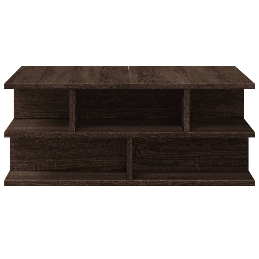 Table basse chêne marron 70x70x29 cm bois d'ingénierie - XIOS