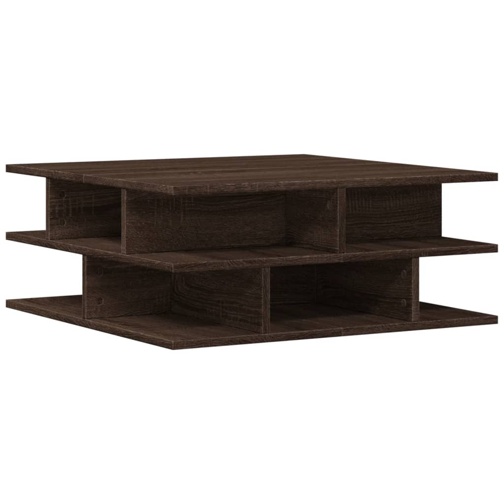 Table basse chêne marron 70x70x29 cm bois d'ingénierie - XIOS