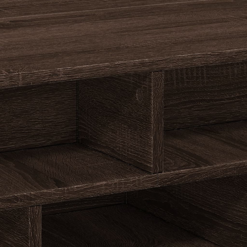 Table basse chêne marron 70x70x29 cm bois d'ingénierie - XIOS