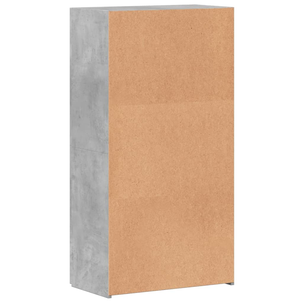 Armoire de classement gris béton 60x32x115 cm bois d'ingénierie Classeur à tiroirs vidaXL