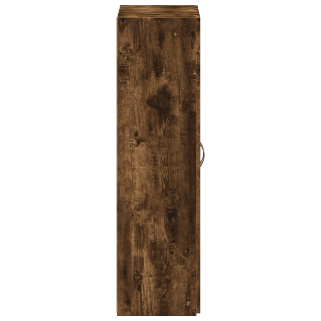Armoire de classement chêne fumé 60x32x115 cm bois d'ingénierie Classeur à tiroirs vidaXL